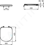 IDEAL STANDARD - Tempo WC sedátko, Soft close, bílá T679301