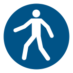 Djois podlahová značka kulatá - Pouze pro pěší, Ø 430 mm, 1 ks