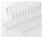 Eurosupplies Kovové hřbety 8mm bílá / pro 36–50 listů - 80 g papíru / 100 ks