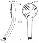 IDEAL STANDARD - Idealrain Sprchová hlavice 10 cm, 1 proud, chrom B9402AA