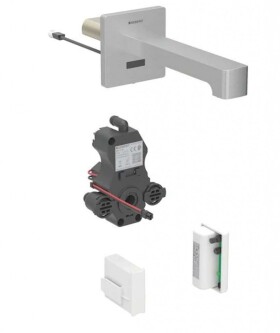 GEBERIT - Brenta Elektronická umyvadlová baterie pod omítku, napájení z generátoru, easy to clean, kartáčovaná nerez 116.276.SN.1