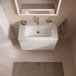 DURAVIT - ME by Starck Umyvadlo 83x49 cm, s přepadem, otvor pro baterii, DuraShield, bílá 233683AA00