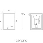 CERANO - Koupelnové LED zrcadlo Interno - 60x80 CER-429361