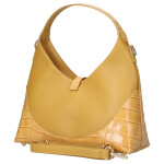 Luxusní dámská kožená kabelka do ruky Elizaveta, žlutá
