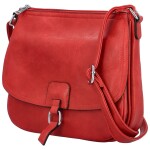 Trendy dámská koženková crossbody kabelka Samira, červená