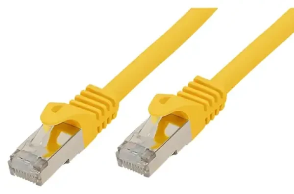 BASIC-S CAT7 U/FTP Slim žlutá / Patch kabel / 0,5 m / RJ-45 / Pozlacené konektory (BS75511-SL0.5Y)