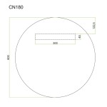 Mereo Zrcadlo kulaté pr. 60 cm CN180