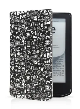 CONNECT IT Doodle Pouzdro pro PocketBook 629/634/619 černá / otočný kryt 360° (CEB-1077-DD)