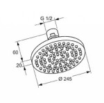 KLUDI - A-Qa Hlavová sprcha, průměr 25 cm, chrom 6651105-00