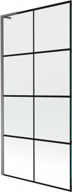 MEXEN/S - Next L vanová zástěna FIX 90 x 150, černá vzor, grafit metal 895-090-000-03-77-95