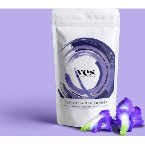 Přírodní barvivo fialové Yes Superfood Motýlí hrachový květ (80 g)