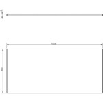 MEXEN - Uni vrchní deska 100, bílá lesk 91AXX-1004-464-18-00