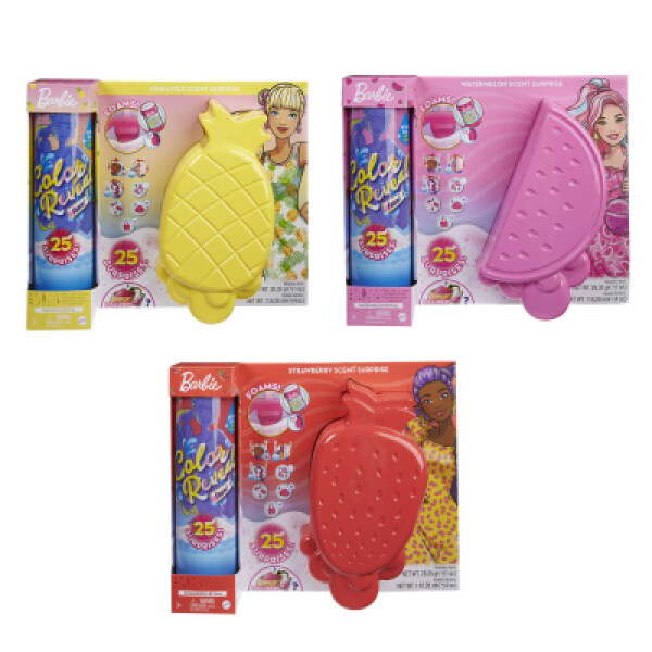 Barbie Color Reveal panenka - Pěna plná zábavy - Jahoda