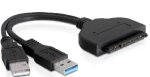 Delock převodník SATA 22 pin > USB 3.0-A male + USB 2.0-A male | 61883