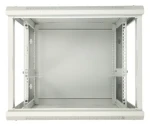 Extralink 19" nástěnný rozvaděč 9U šedá / Nástěnný rozvaděč / 600x600 mm / nosnost 60 kg / kovové dveře (EX.13025)