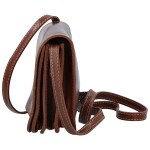 Módní dámská kožená crossbody kabelka Sofii, hnědá