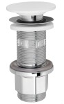 Sapho IMPALA umyvadlová výpust 5/4“, click clack, zátka Rockstone, bílá mat WA03451
