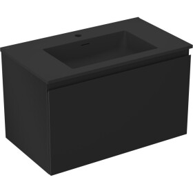 MEXEN/S - Orio koupelnová skříňka 80 cm s umyvadlem Otis, 1 šuplík, černá mat 91A10-08047-1-BF71-W18M71