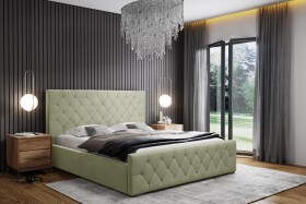 FRONTI Postel MODEL 01 160x200 světlezelená - MAGIC VELVET 2227