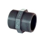 Fip PVC tvarovka - Dvojnipel 1/2“ ext., vnější závit / vnější závit