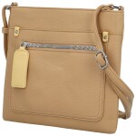 Stylová dámská koženková crossbody kabelka Walida, camel