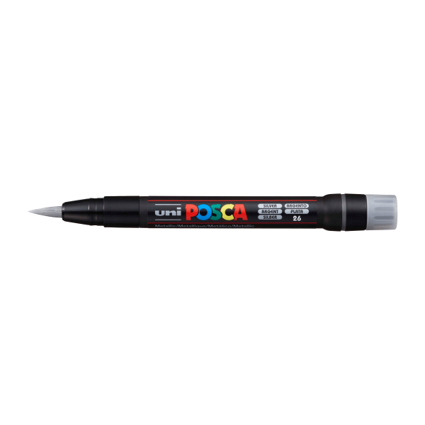 Uni POSCA PCF-350 štětcový hrot stříbrná