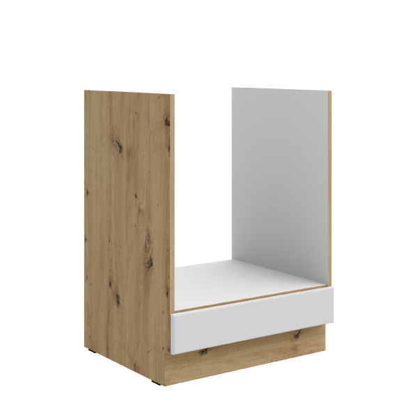Spodní skříňka pro vestavnou troubu Stilo 60 D GAZ BB Barva korpusu: Dub artisan, Barva dvířek: Bílá