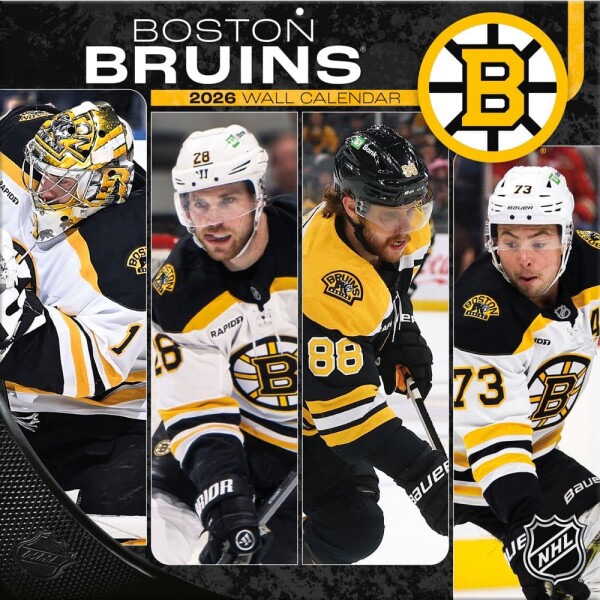 JF Turner Kalendář Boston Bruins NHL 2026 Wall Calendar