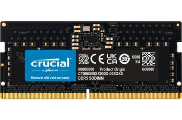 Crucial 8GB (1x8GB) 4800MHz / DDR5 / SO-DIMM / CL40 / 1.1V (CT8G48C40S5)