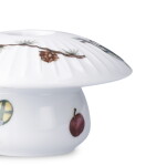 KÄHLER Porcelánový svícen Mushroom Hammershøi Christmas 6 cm, bílá barva, porcelán