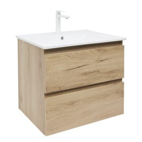 Koupelnová skříňka 2 zásuvková s umyvadlem SAT B-Way 59x50x45 cm dub mat BWAY260OAKU4B2 BWAY260OAKU4B2