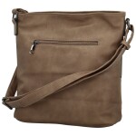 Trendy dámská koženková crossbody kabelka Nicoll, tmavě béžová