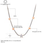 Ocelový choker náhrdelník Patricia Gold - hvězdy, Zlatá 38 cm + 5 cm (prodloužení)
