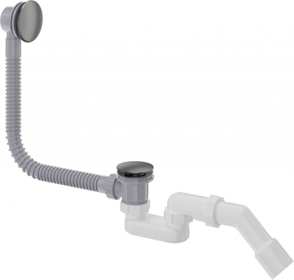 DEANTE - Prizma titanová odpadní souprava pro vanu, click-clack NHC_D57B