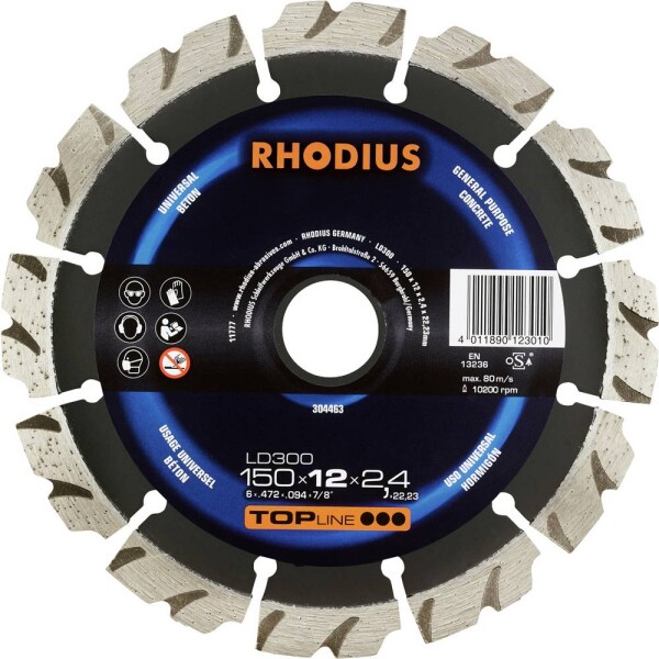 Rhodius 304463 diamantový řezný kotouč 150 mm 1 ks beton