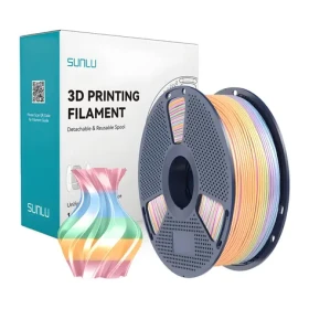 Sunlu PLA+ Silk duhová 04 / Struna pro 3D tiskárnu / PLA / 1,75 mm / 1 kg (PLA+ Silk R 04)
