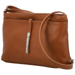 Módní dámská kožená crossbody kabelka Ofelie, koňaková