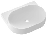 RAVAK - Yard Umyvadlo, 61x50 cm, bez přepadu, bez otvoru pro baterii, matná bílá XJX0E060000