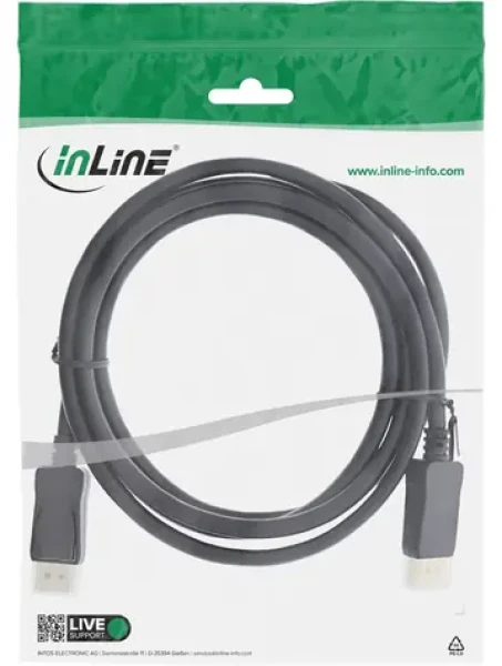 InLine DisplayPort (M) - DisplayPort (M) černá / Kabel / 8K UHD-2 / 2 m (17202P)