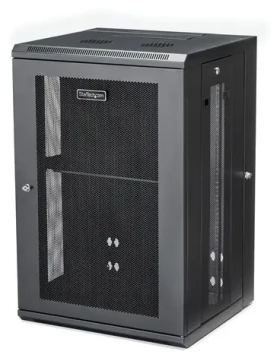 StarTech Nástěnný rozvaděč 18U černá / Nástěnný rozvaděč / 19" / Šířka 610 mm / Hloubka 551 mm / nosnost 90 kg (RK1820WALHM)
