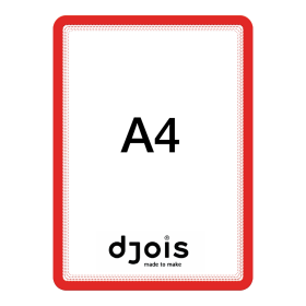 Djois magnetický rámeček - Magneto, A4, červený, 2 ks