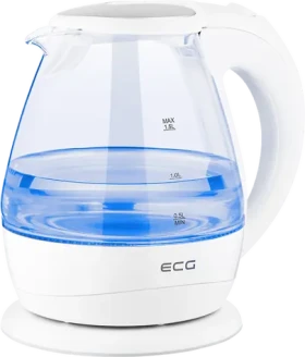 ECG RK 1520 Glass bílá / rychlovarná skleněná konvice / 2200W / 1.5 L (100000131309)