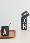 DESIGN LETTERS Porcelánový hrneček/dózička LETTERS Black 300 ml černá barva, porcelán