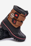 Dětské sněhule na suchý zip Lee Cooper Camel Velikost: 32