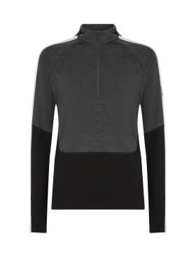 ICEBREAKER Mens 200 Oasis+ LS Half Zip Hood, Black/Jet Heather/Undyed/Cb velikost: M
