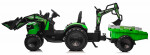 Mamido Dětský elektrický traktor bagr s přívěsem Strong RC EVA kola 12V10Ah zelený