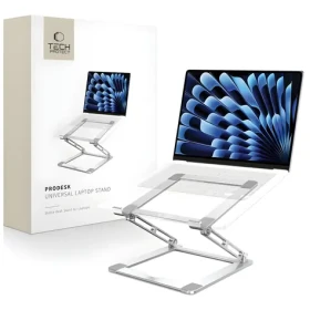 Tech-Protect ULS400 stříbrná / Stojan pro notebook / skládací / nastavitelný / do 17" (THP795SLV)