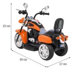 Mamido Dětská elektrická motorka Chopper oranžová