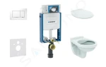 GEBERIT - Kombifix Set předstěnové instalace, klozet Alpha se sedátkem, tlačítko Sigma30, bílá/chrom 110.302.00.5 NR5