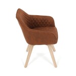 Jídelní židle, hnědá, látka vintage, DCH-435 BR3